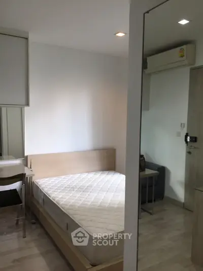 Modern bedroom with minimalist design and natural light