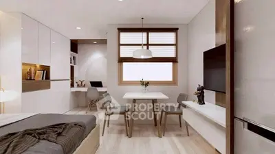 Modern studio apartment with stylish decor and natural light