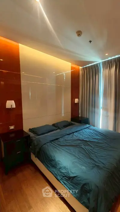 Luxurious bedroom with elegant lighting and modern decor