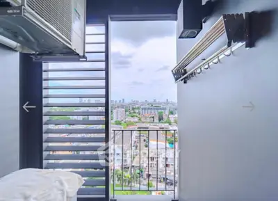 Stunning balcony view with cityscape, perfect for urban living enthusiasts.