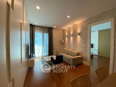 Modern living room with elegant decor and natural light