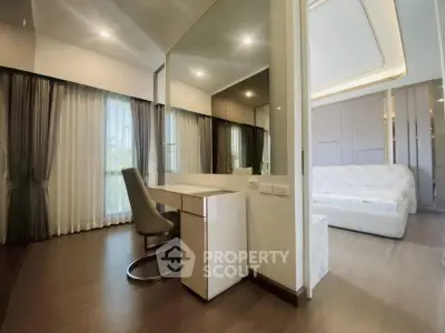 Luxurious bedroom with elegant decor and spacious layout