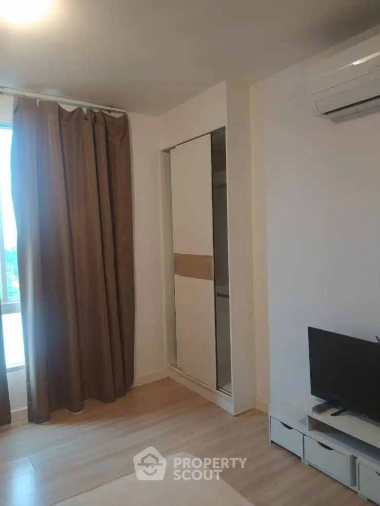 Modern living room with sleek design and cozy ambiance