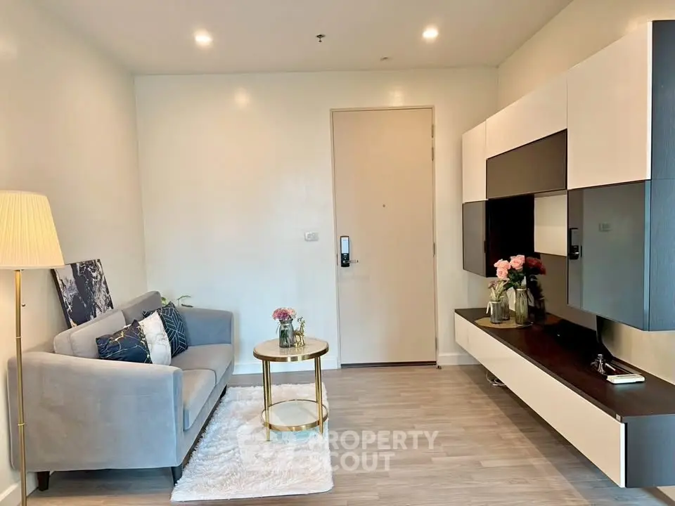 Modern living room with sleek furniture and elegant decor