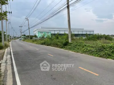 Spacious commercial building with ample parking and lush greenery, ideal for business expansion.