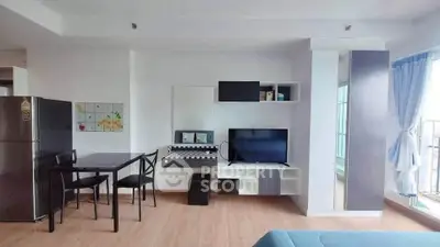 Modern living room with sleek furniture and natural light