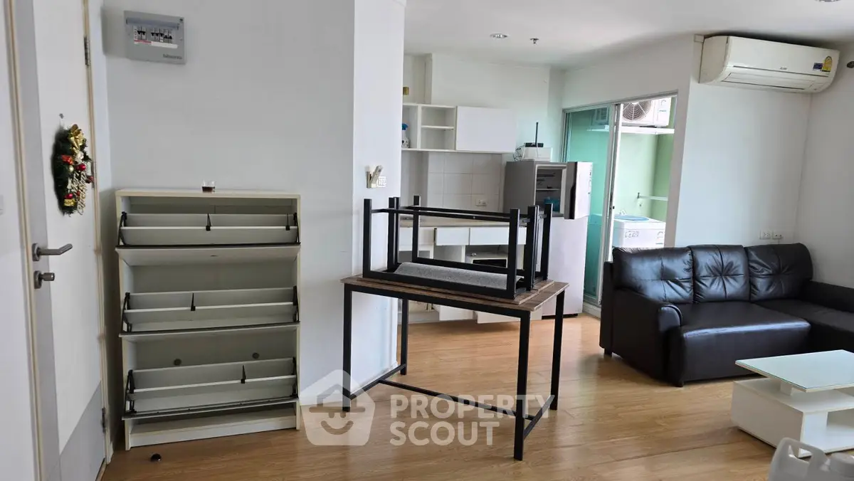 Modern apartment interior with open layout and stylish furniture