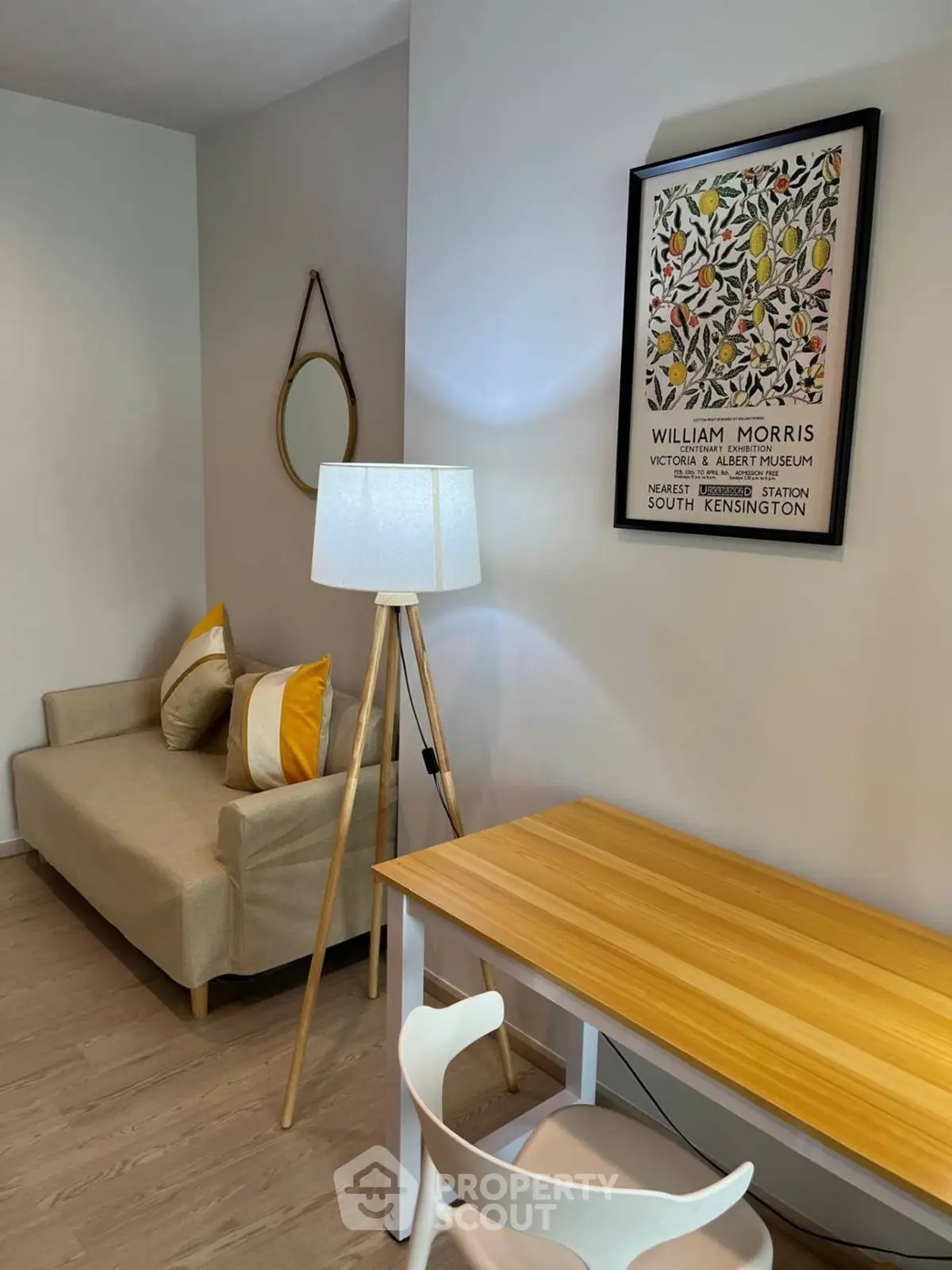 Cozy living room with modern decor and stylish furniture