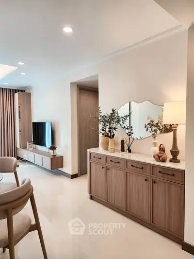 Elegant living room with modern decor and stylish furniture