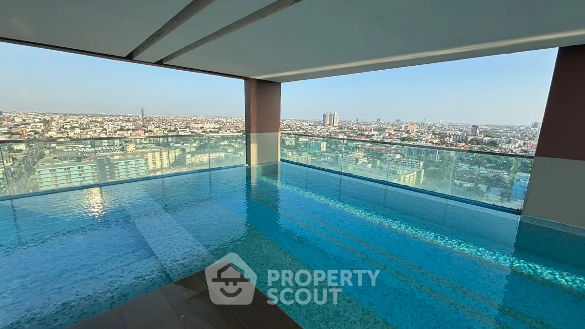 Luxurious rooftop pool with stunning cityscape views, perfect for relaxation and entertainment.