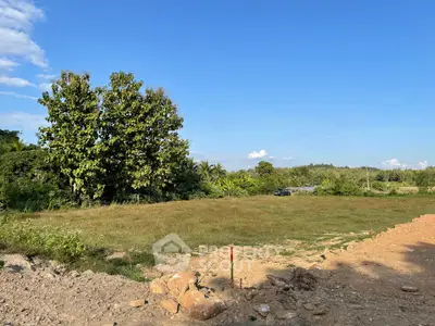 Spacious vacant land with lush greenery and clear blue sky, perfect for development opportunities.