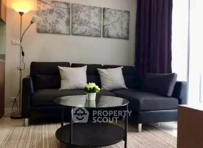Stylish living room with modern sofa and elegant decor