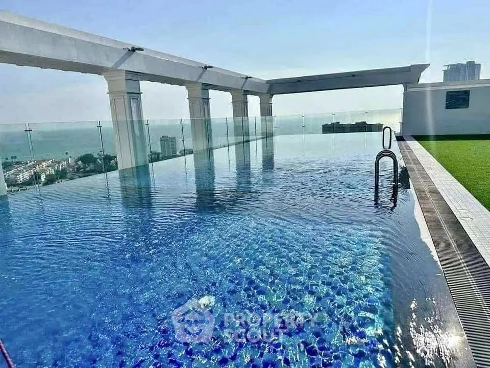 Luxurious rooftop infinity pool with stunning city views and modern design.