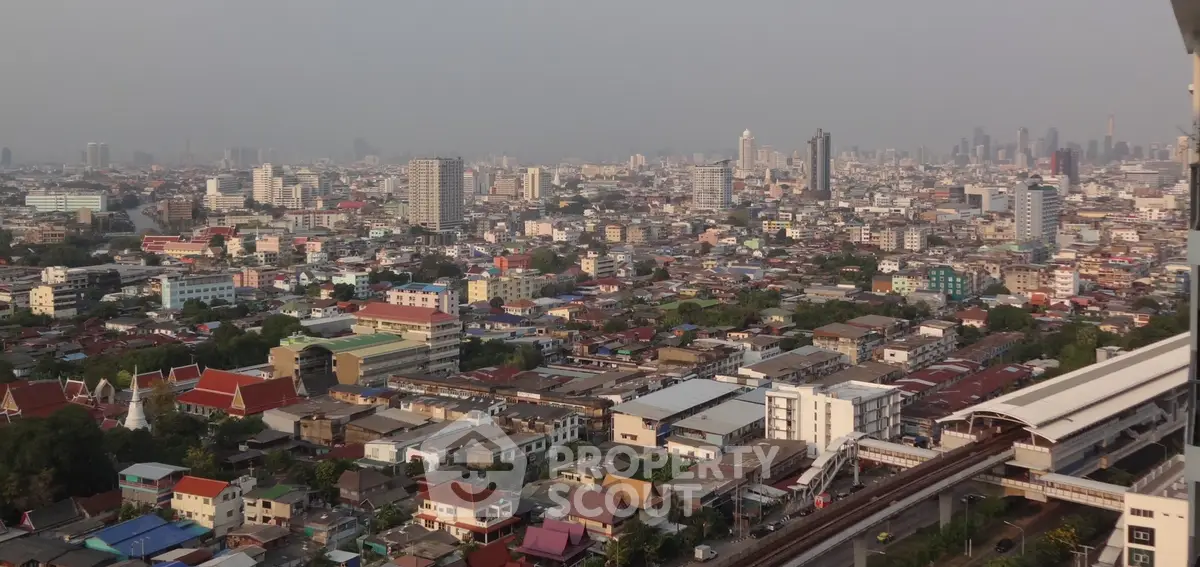 Stunning panoramic cityscape view showcasing urban skyline and diverse architecture.