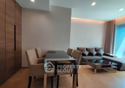 Modern living room with sleek furniture and natural light