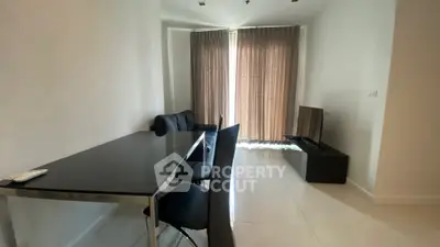 Modern living room with sleek furniture and natural light