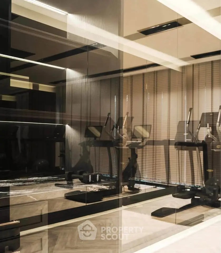 Luxurious home gym with modern equipment and sleek design