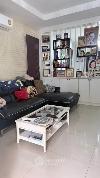 Cozy living room with modern decor and comfortable seating
