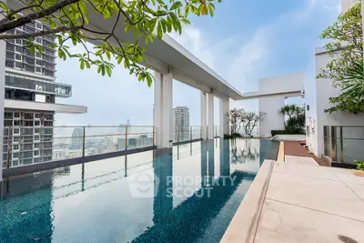 Luxurious rooftop pool with stunning city views and modern architecture.