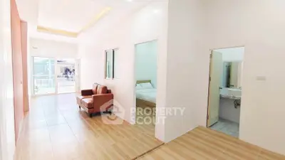 Spacious apartment interior with modern design and natural light