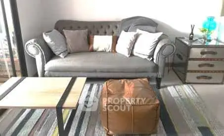 Stylish living room with elegant sofa and modern decor