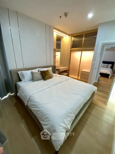 Luxurious bedroom with elegant design and spacious layout