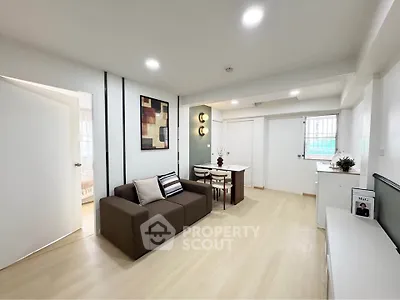 Modern living room with open layout and stylish decor