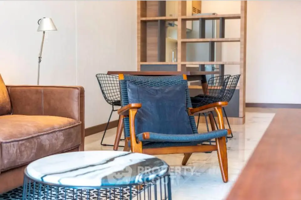 Stylish modern living room with elegant furniture and open layout, perfect for contemporary living.