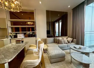 Luxurious modern living room with elegant decor and open layout, perfect for stylish urban living.