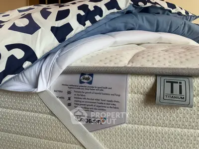 Luxurious Sealy mattress with antibacterial protection and plush bedding