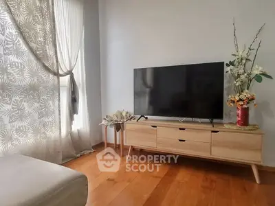 Stylish living room with modern TV stand and elegant decor