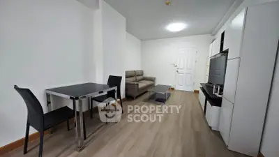 Modern living room with sleek furniture and minimalist design