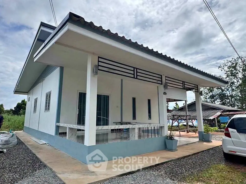 Charming single-story home with modern design and spacious outdoor area, perfect for family living.