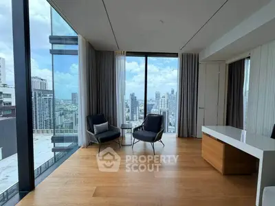 Luxurious corner unit with stunning city view and modern interior design.