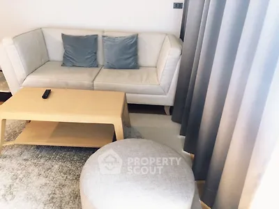 Modern living room with stylish sofa and elegant decor