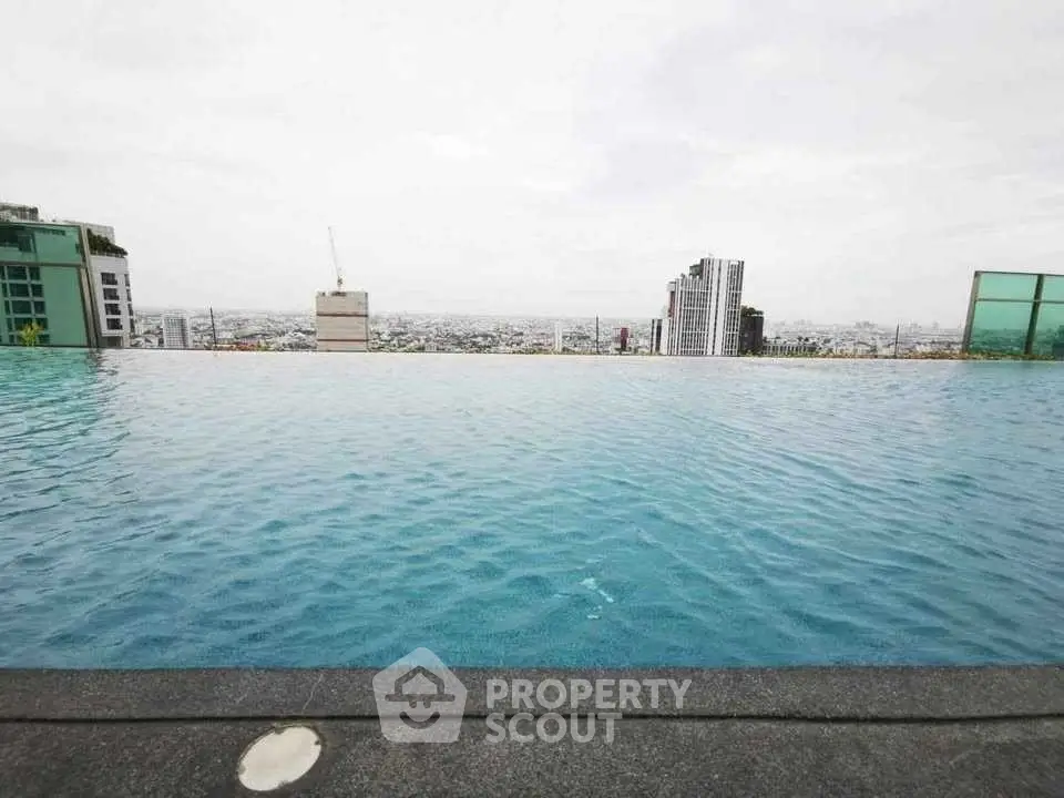 Stunning rooftop infinity pool with panoramic city views, perfect for luxury living.