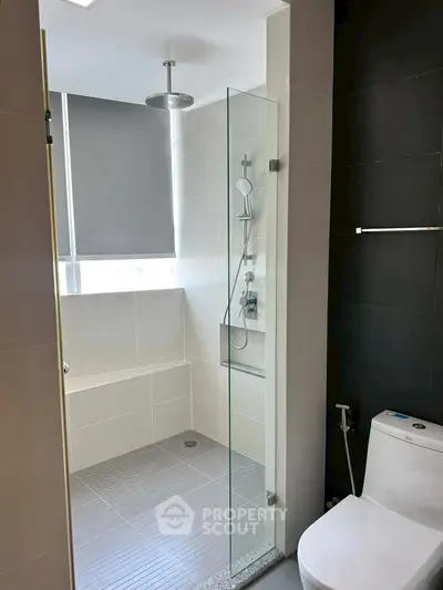 Modern bathroom with sleek shower and contemporary design