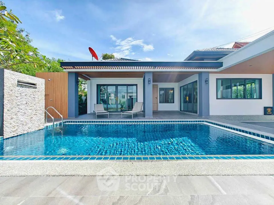 Luxurious modern villa with private pool and spacious outdoor area