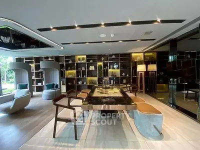 Luxurious modern living room with elegant furniture and stylish decor