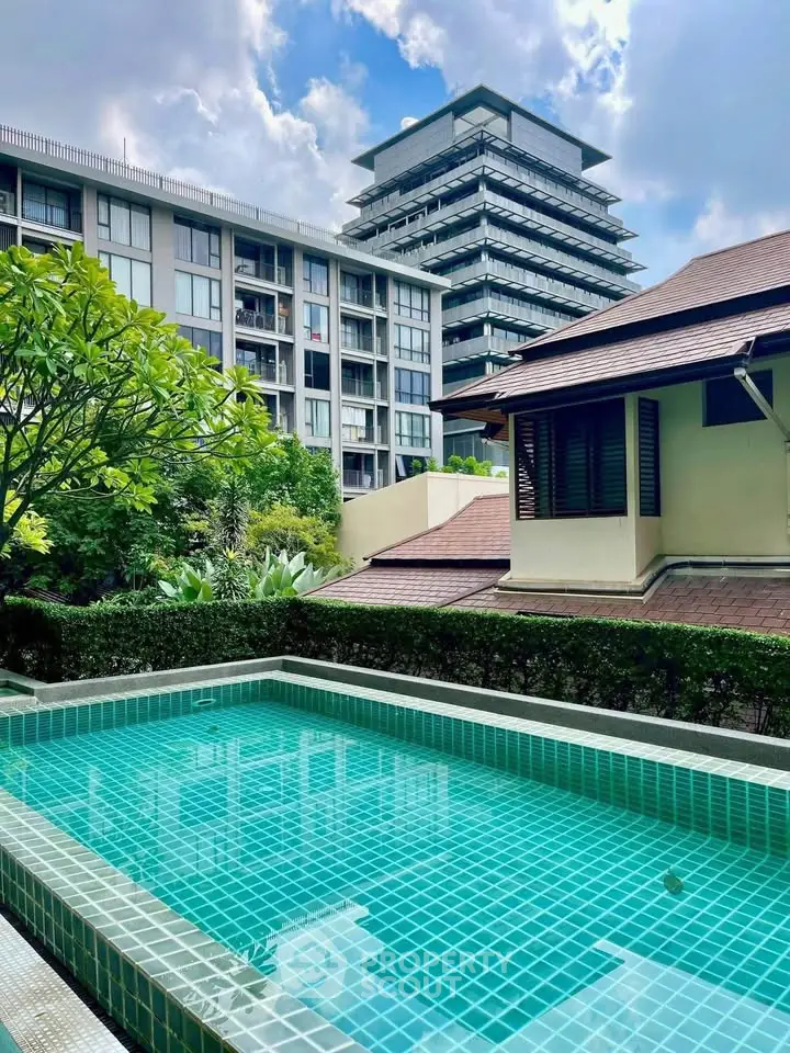 Luxurious urban oasis with private pool and stunning architectural views.