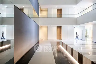 Modern building interior with sleek design and polished floors
