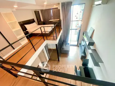 Modern loft apartment with mezzanine bedroom and stylish living area