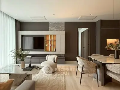 Luxurious modern living room with elegant furniture and stylish decor