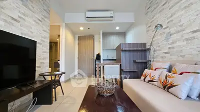 Modern living room with stylish decor and open layout