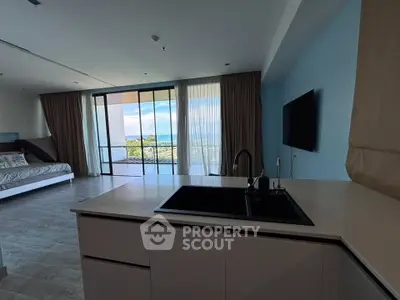 Spacious modern apartment with open kitchen and stunning balcony view