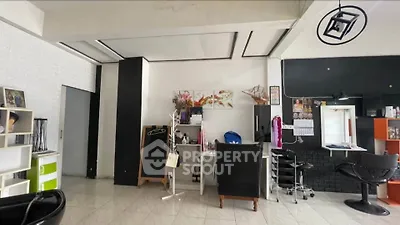 Modern interior with stylish decor and sleek furniture in a versatile space.