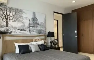 Elegant bedroom with stylish decor and spacious wardrobe