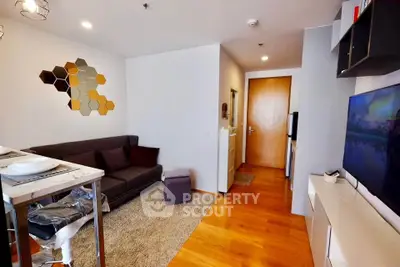 Modern living room with stylish decor and open layout