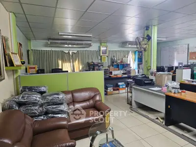 Spacious office interior with modern furniture and organized workspace