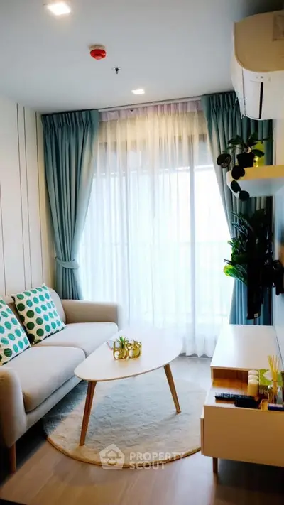 Chic modern living room with stylish decor and natural light